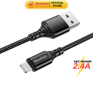 Dây sạc nhanh usb Basefast cao cấp bọc dù chống đứt gãy cho  7 8p xr xs max 11 12