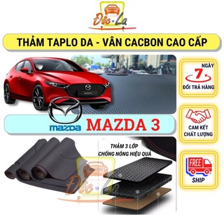 Thảm taplo Mazda 3 2014 - 2022 vân Cacbon 3 lớp cao cấp, chống nóng, bảo vệ ô tô hiệu quả