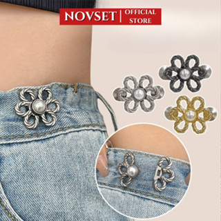  Trâm Cài Khóa Hoa Eo Pin Quần Jean NOVSET Ghim Cài Quần Áo Dễ Điều Chỉnh Có Nút Tháo Rời T1-KHO1  