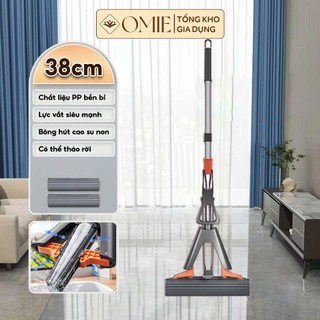 Cây lau nhà tự vắt thông minh, chổi lau nhà bằng cao su non siêu hút nước chăm sóc gia đình tiện lợi
