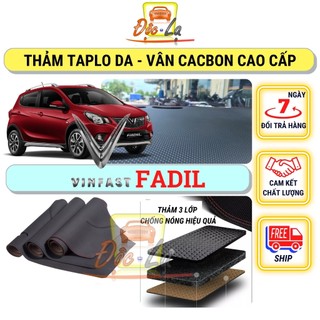 Thảm taplo Vinfast Fadil 2018 - 2021 vân Cacbon 3 lớp cao cấp, chống nóng, bảo vệ ô tô hiệu quả
