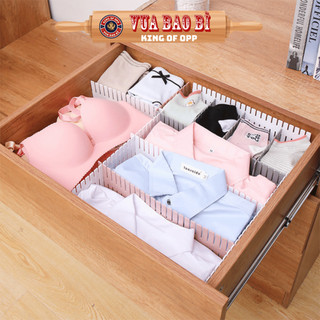 Bộ 4 vách chia ngăn kéo tủ thông minh bằng nhựa, thanh chia ngăn tủ- VUA BAO BI