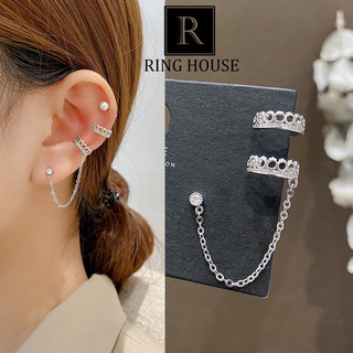 E196 Set khuyên tai vành tai đẹp cá tính Ring House