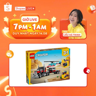 Lego creator 31146 đồ chơi lắp ráp xe tải vận chuyển trực thăng