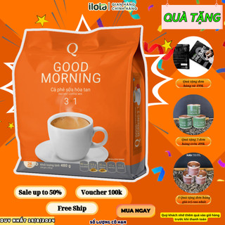 Cà phê sữa uống liền hoà tan GOODMORNING (bịch 24 gói x 20gr) Trần Quang