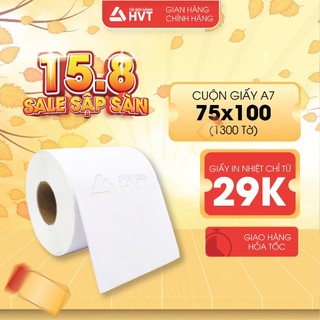 GIẤY RẺ SẬP SÀN - Giấy in nhiệt chống nước NHỰA HVT chuyên dùng in đơn hàng, in bill, hóa đơn có decal dán sẵn NHUAHVT