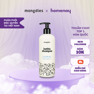 Sữa tắm gội dưỡng ẩm an toàn thuần chay cao cấp cho bé yêu mongdies - nội địa top 1 hàn quốc