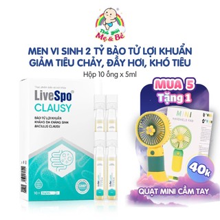 Men vi sinh LiveSpo CLAUSY (H/10 ống) - Hỗ trợ tiêu hoá, đau bụng, đầy hơi, khó tiêu
