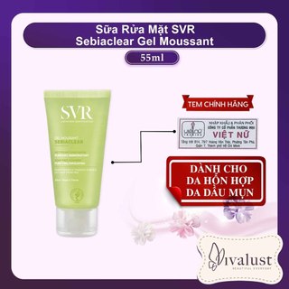 Sữa Rửa Mặt SVR Sebiaclear Gel Moussant (55ml) - Dành Cho Da Dầu Mụn