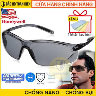 [TẶNG KHĂN LAU KÍNH] Kính bảo hộ Honeywell Sperian A700 ĐEN _ Kính bảo hộ chống bụi, chống tia UV
