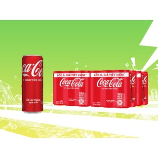 Thùng 24 Lon Nước Ngọt Có Gas CocaCola Vị Nguyên Bản ( 320ml x 24 lon)