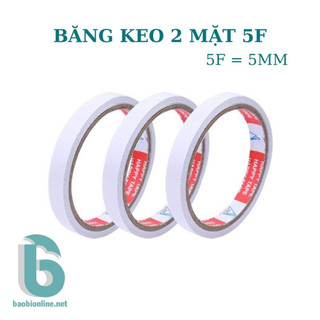 1 cuộn băng keo 2 mặt 5mm