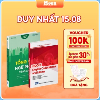 Combo 02 Sách cô Trang Anh : Tổng ôn ngữ pháp tiếng anh và 2000 English collocation and idioms