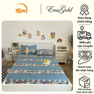 Ga gối cotton poly evagold 3 món