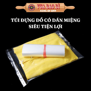 Túi nilong đựng quần áo dán miệng nhựa PE dẻo, túi bóng kính,100 túi/sp, loại lớn, BBTD6.3 - VUA BAO BÌ