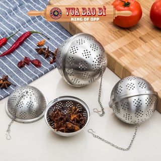 Lọc inox hình tròn cao cấp, có dây treo, nhiều kích thước, quả lọc - VUA BAO BÌ