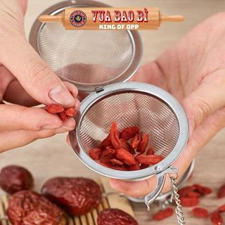 Bóng lưới lọc 304 inox, có dây treo, cứng, bền, không gỉ, lọc inox - VUA BAO BI