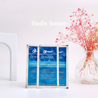 Miếng dán trắng răng Crest 3D White Whitestrips 1 Hour Express Levels 12 Whiter