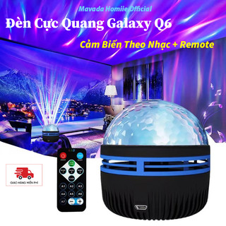  Đèn GALAXY Cực Quang Q6s Chiếu Bầu Trời Cực Quang Trang Trí Decor Phòng Ngủ Điều Khiển Từ Xa 