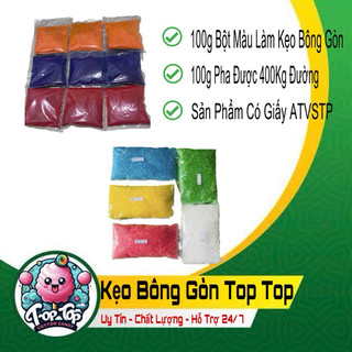 Bột màu làm kẹo bông gòn.