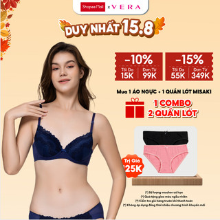 Áo ngực cup 3/4 nữ misaki ren mút mỏng - m1036