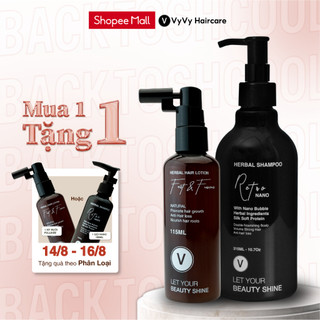 Bộ gội xịt giảm rụng kích mọc cho tóc nhanh dày và dài da đầu không bết ngứa combo 4 vyvyhaircare V 460ml