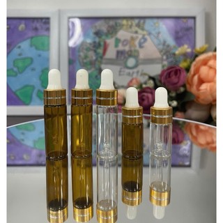 Chai chiết serum, chai thủy tinh 3ml, 5ml bé đầu bóp