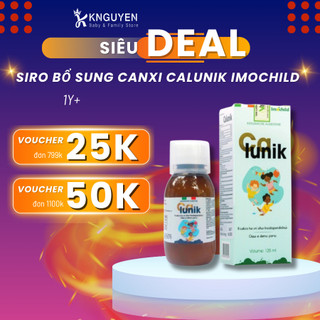 Canxi sinh học cho bé calunik imochild lọ 125ml