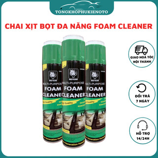 Chai Bọt Đa Năng Vệ Sinh Ghế Da Nội Thất Ô Tô Foam Cleaner Công Nghệ Mỹ- chai màu Vàng