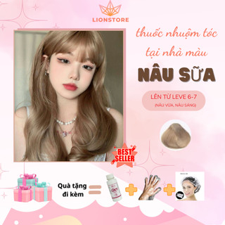 Thuốc nhuộm tóc NÂU SỮA nhuộm tóc nam nữ tại nhà cùng LIONSTORE