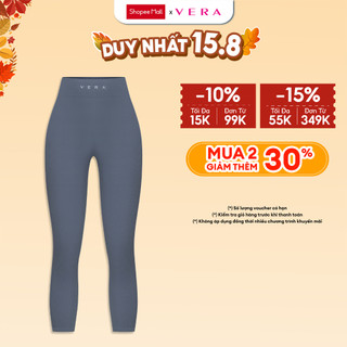 Quần legging nữ vera by chi pu nylon rib trơn - c0036