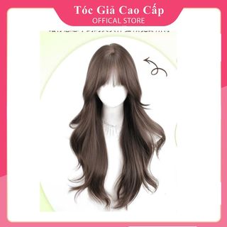 Tóc giả nguyên đầu xoăn lửng mã 1574 , tặng kèm lưới trùm tóc.