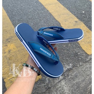 - dép sneaker buzz xanh navy da chính hãng