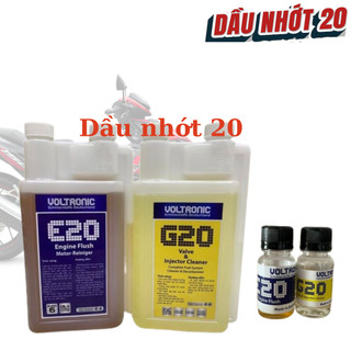 [Chiết lẻ] Bộ đôi phụ gia súc động cơ Voltronic E20 1L và phụ gia vệ sinh hệ thống nhiên liệu FI Voltronic G20