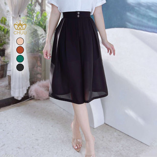 Quần giả váy ống rộng midi voan 2 lớp freesize CHUU Q2057
