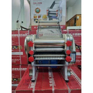 Máy cán bột, cắt bột làm mì, bánh canh chạy điện inox sợi 3-9mm - Bảo hành 12 tháng
