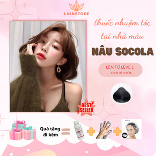 Thuốc nhuộm tóc màu NÂU SOCOLA-CHOCOLATE nhuộm tóc tại nhà nam nữ cùng LIONSTORE
