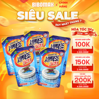 Bột tẩy lồng máy giặt Hàn Quốc 450gr dùng cho cả máy giặt lồng đứng và lồng ngang siêu sạch
