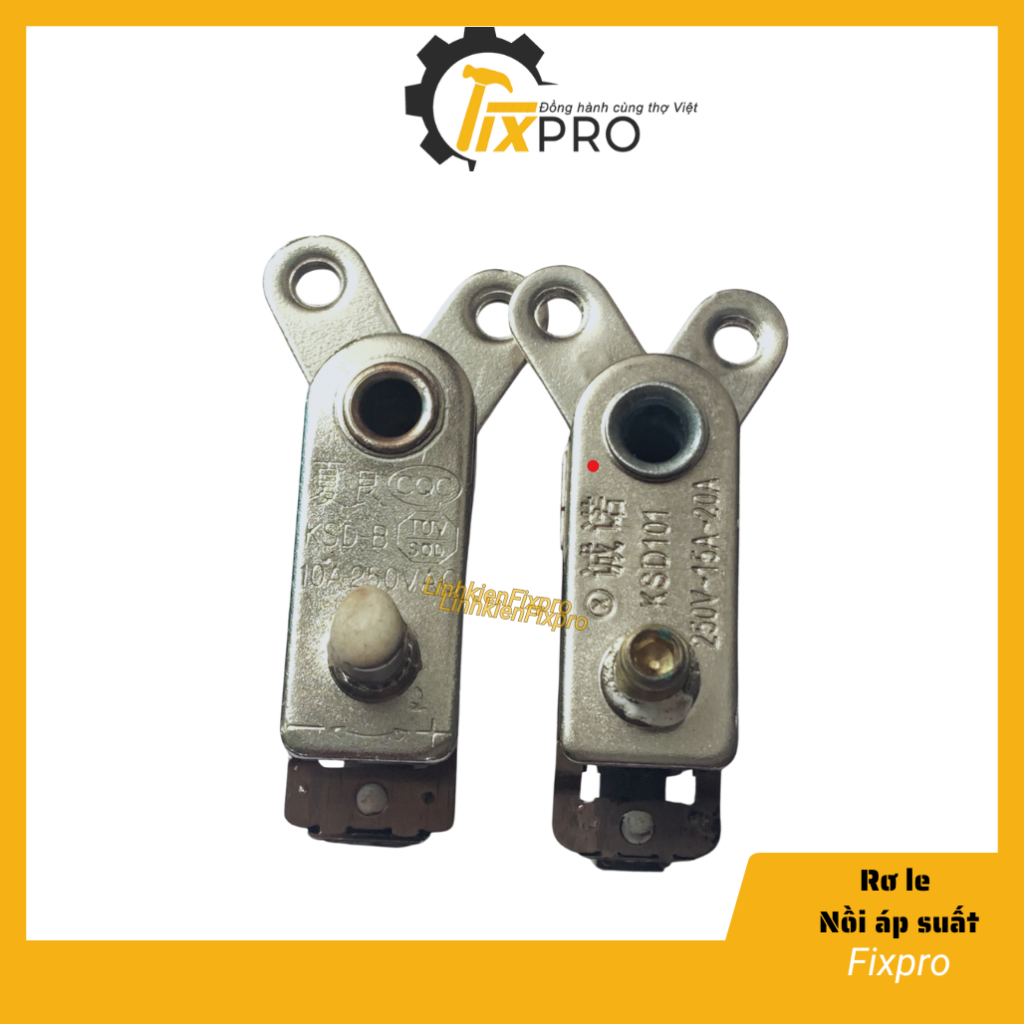 Rơ le nồi áp suất chữ Y không tai bắt vít , Relay lưỡng kim KSD-B, KSD101 10A-20A 250V dùng cho nồi 