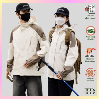 Áo khoác gió nam nữ 2 lớp phối màu cực chất chất liệu gió mềm chống nước chống gió chống bụi 