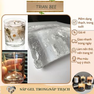 Sáp gel trong suốt1kg - mềm, dính tay, trong suốt dạng thạch