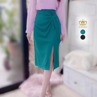 Chân váy ôm công sở kiểu xoắn dây chuu cv8024