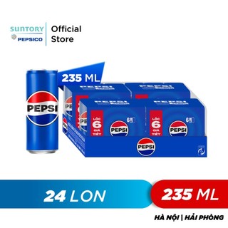 Thùng 24 lon nước ngọt có gaz pepsi