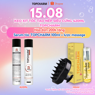 Keo xịt tóc topcharm 420ml - giúp tạo kiểu và giữ nếp tóc siêu cứng