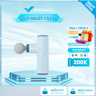 Máy massage cầm tay cao cấp merach m002 chính hãng mát xa gun bộ máy giãn cơ đấm lưng matxa đau cổ vai gáy mini