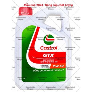 Dầu nhớt tổng hợp ôtô castrol gtx 15w40 4000ml – shopnhottot