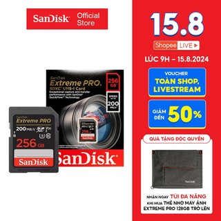 Thẻ nhớ sdxc sandisk extreme pro u3 v30 256gb 200mb/s sdsdxxd-256g-gn4in