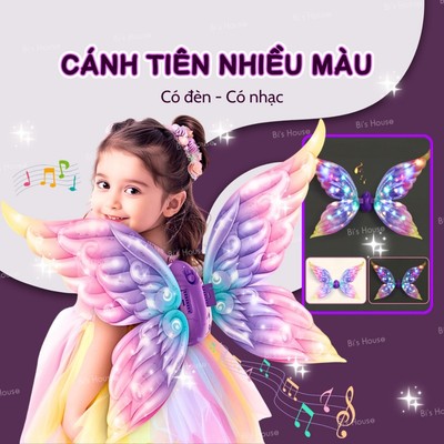 Đồ Chơi Cánh Tiên, Cánh Bướm, cánh thiên thần cánh rồng có đèn , có nhạc, cánh tự vẫy