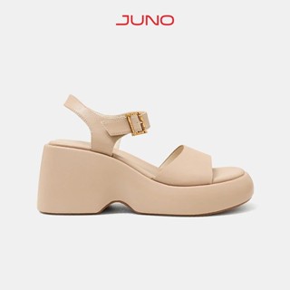 Giày Sandal Nữ 9cm Thời Trang JUNO Sandal Đế Xuồng Quai Ngang Quai Cổ Chân SD09119