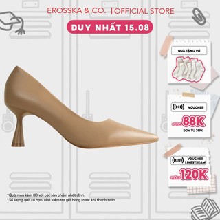Carl & Ane - Giày cao gót bít mũi thời trang công sở gót nhọn cao 7cm màu cà phê - CP014